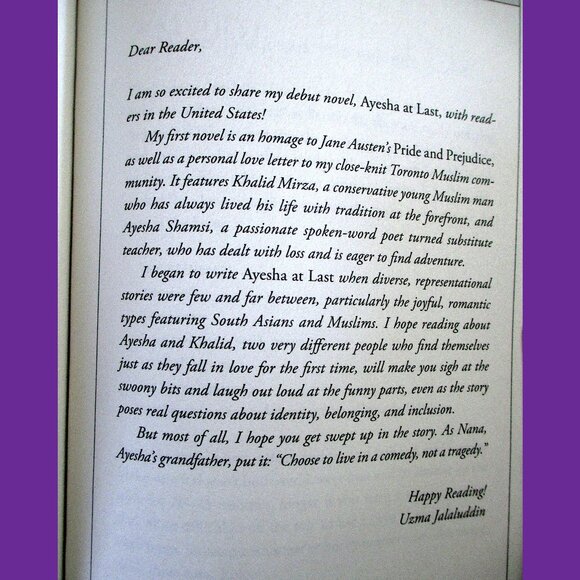 Book- Ayesha at Last: A Novel, by Uzma Jalaluddin - Picture 3 of 13